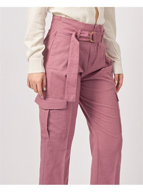 Pantaloni donna Yes Zee in misto lino YES ZEE | P392-J2000437
